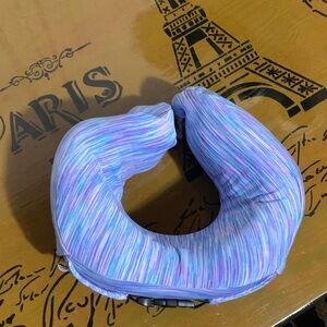 Multi-Color Striped Travel Neck Pillow